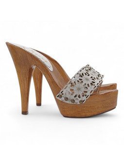 Clogs mit 13 cm Absatz und...