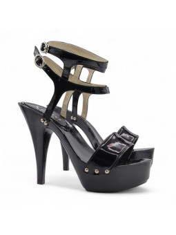 Sandales en Cuir Verni Noir...