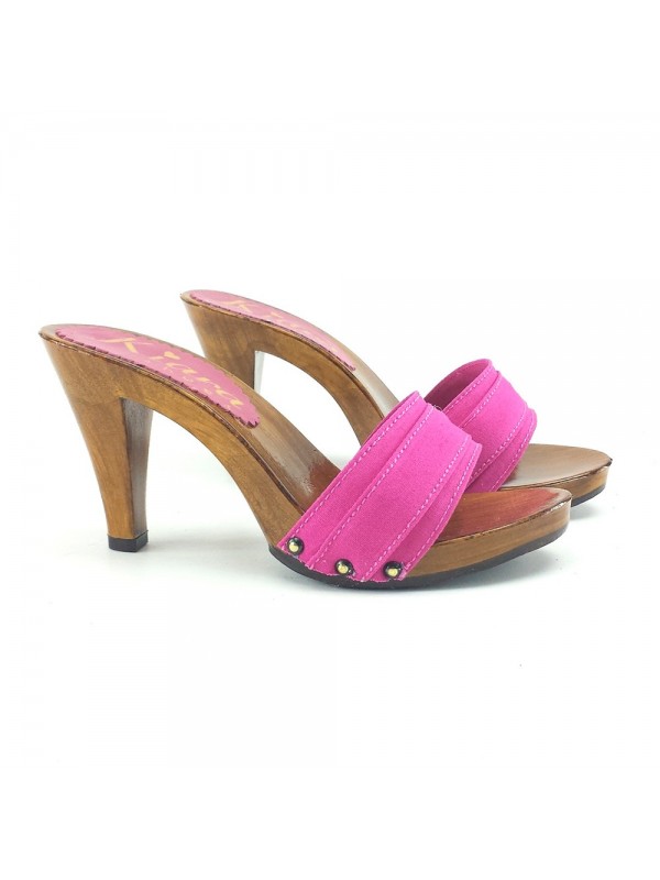 Zuecos de Lona para Mujer Rosa Fucsia 37 kiara shoes Tommy Fuxia