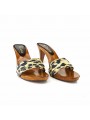 HOLZSCHUHE  LEOPARD 9 CM