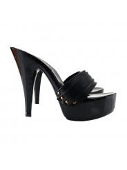 SABOT NOIR CUIR