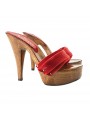 SABOT EN VELOURS ROUGE