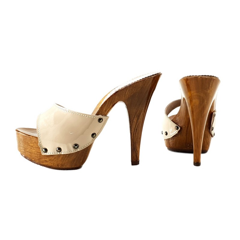 CLOGS LEATHER BEIGE