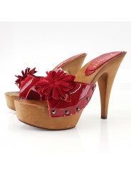 SABOT AVEC FLEUR ROUGE