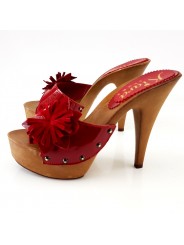 SABOT AVEC FLEUR ROUGE