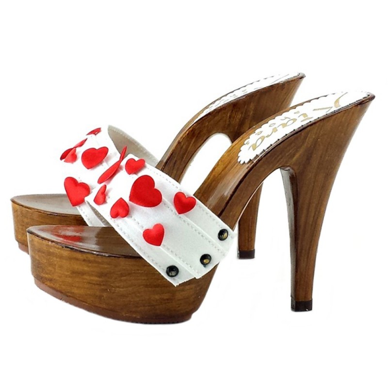 WOMAN HEEL 13 CLOGS - WHITE