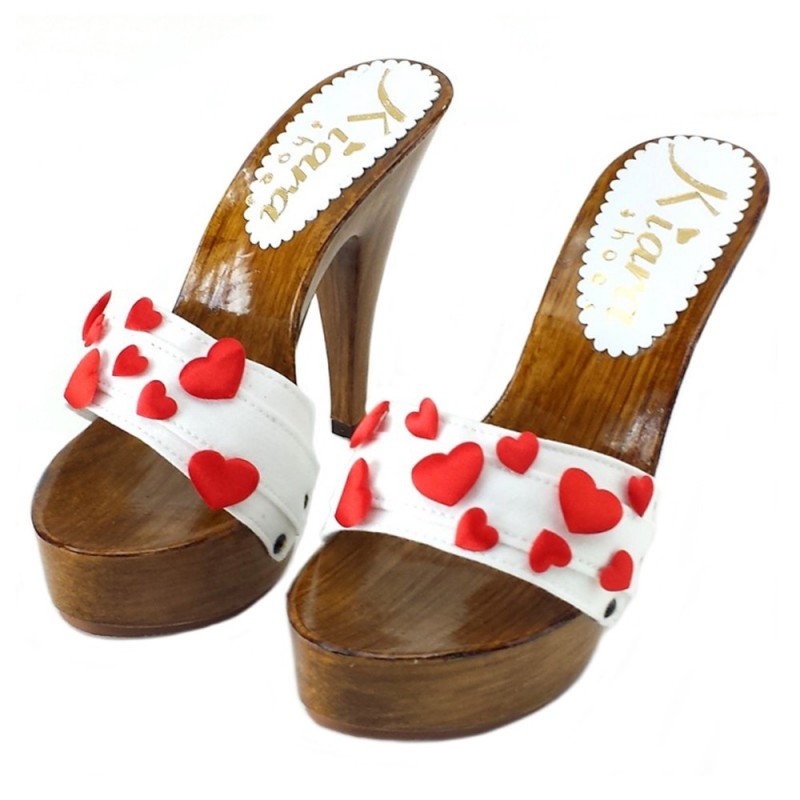 WOMAN HEEL 13 CLOGS - WHITE