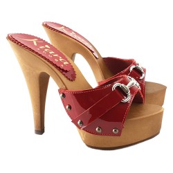 ZUECOS DE TACON ALTO PINTURA ROJOSxxxx