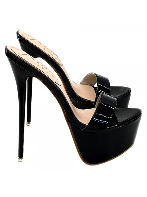 SABOT SEX NOIR TALON 17 CM