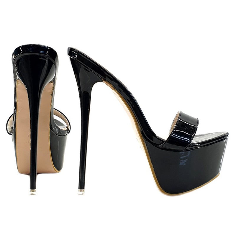 SABOT SEX NOIR TALON 17 CM