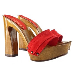 Zoccolo forato-tacco 12,5 CM-K1232 BIANCO