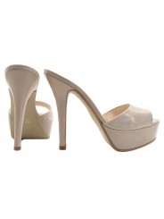 SABOT EN VRAI CUIR BEIGE JUSQU'AU N ° 42