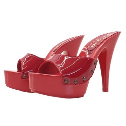 MULE À LA PEINTURE ROUGE