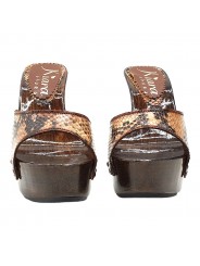 CLOGS IN PYTHON LEATHER