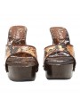 CLOGS IN PYTHON LEATHER