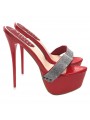 ZOCCOLI ROSSI CON STRASS TACCO 17 NUM. FINO AL 44