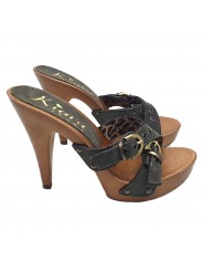 WOMAN CLOG HUNTER GREEN HEEL 11