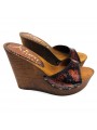 COIN SANDAL EN CUIR PYTHON