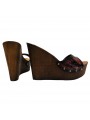 COIN SANDAL EN CUIR PYTHON