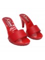 SABOTS ROUGE AVEC BANDE EN CUIR ROUGE