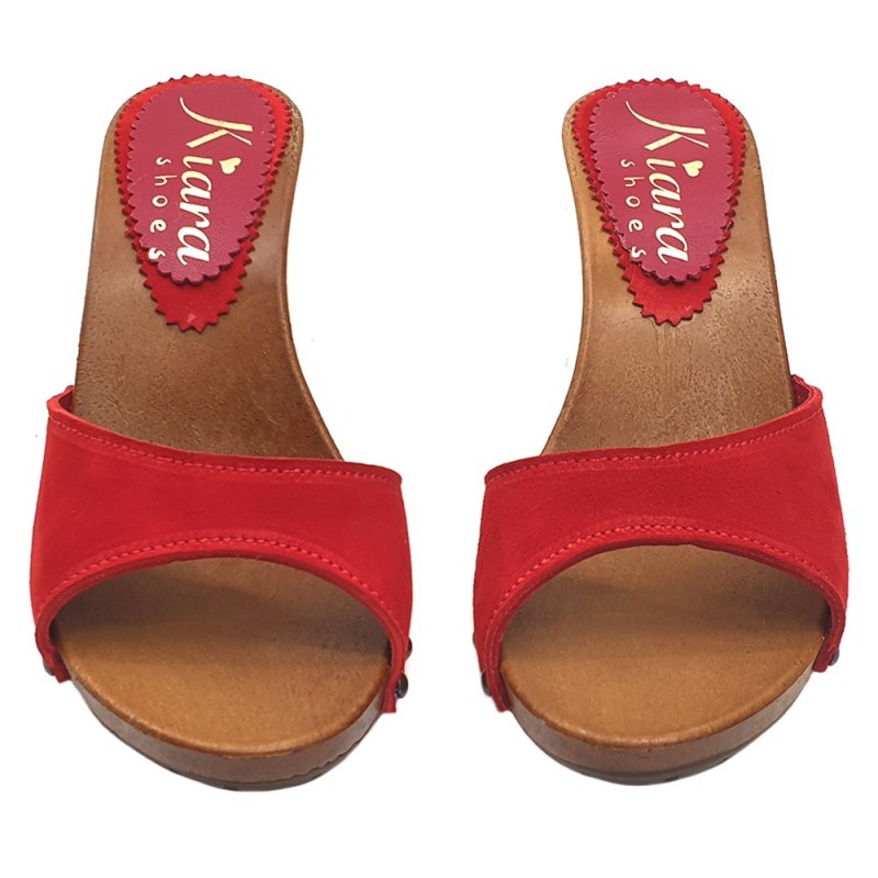 SABOTS COULEUR ROUGE
