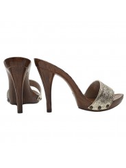 SABOT EN CUIR DORE'