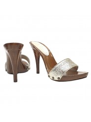 SABOT EN CUIR DORE'