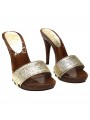 GOLDEN LEATHER CLOGS