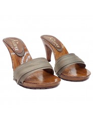 CLOGS IN TAUPE