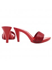 SABOTS ROUGE AVEC BANDE EN CUIR TALON 9