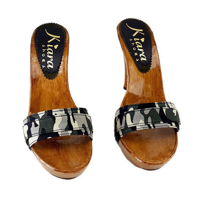 CAMOUFLAGE CLOGS HEEL 11 CAMOUFLAGE CLOGS HEEL 11
