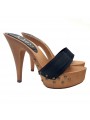 ZUECOS NEGROS TACHONADOS TACON 13 CM