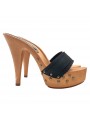 ZUECOS NEGROS TACHONADOS TACON 13 CM