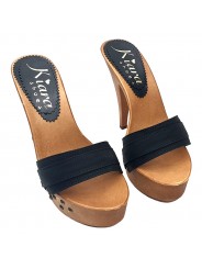 SABOTS NOIRS CLOUTÉS TALON 13