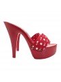 RED POLKA DOT CLOGS HEEL 13 RED POLKA DOT CLOGS HEEL 13