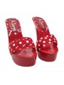 RED POLKA DOT CLOGS HEEL 13 RED POLKA DOT CLOGS HEEL 13