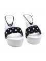 BLACK POLKA DOT CLOGS HEEL 13 BLACK POLKA DOT CLOGS HEEL 13