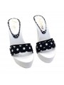 BLACK POLKA DOT CLOGS HEEL 13 BLACK POLKA DOT CLOGS HEEL 13