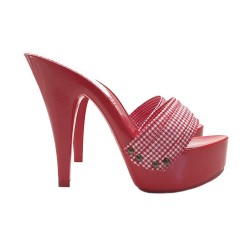 ZOCCOLI DA DONNA ROSSI PIN UP TACCO 13