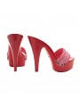 RED CLOGS PIN UP STYLE HEEL 13