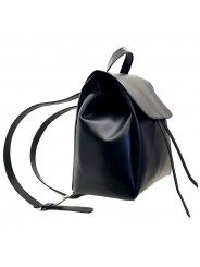 WOMEN'S BLACK LEATHER BACKPACK