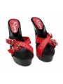 CLOGS ROT AUS LEDER ABSATZ 13 CLOGS ROT AUS LEDER ABSATZ 13