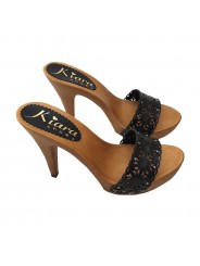 ZUECOS NEGROS DE CUERO TACON 11 COMODO