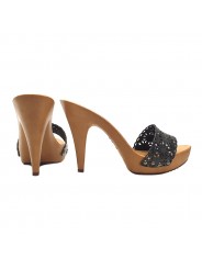 ZUECOS NEGROS DE CUERO TACON 11 COMODO