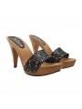 ZUECOS NEGROS DE CUERO TACON 11 COMODO