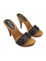 ZUECOS NEGROS DE CUERO TACON 11 COMODO