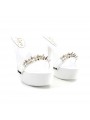 ZUECO BLANCO CON PUNTAS DE PLATA ZUECO BLANCO CON PUNTAS DE PLATA