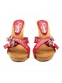 WOMAN'S HEEL CLOGS RED