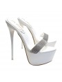 SABOT BLANC EN VERNI SEXY TALON 17.5 N. JUSQU'À 44