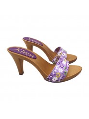 PURPLE CLOGS SPRING STYLE HEEL 9